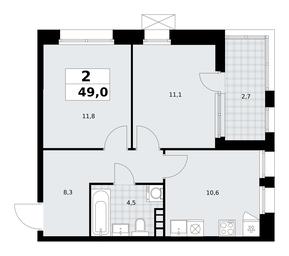 1-BD Apartment Sale, 49 sq. m. at Buninskie Kvartaly, Akademika Semyonova Street, 22, Moscow, Russia #3 1-BD Apartment Sale, 49 sq. m. at Buninskie Kvartaly, Akademika Semyonova Street, 22, Moscow, Russia #3