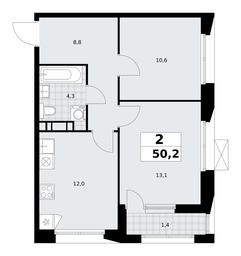 1-BD Apartment Sale, 50.2平方米 at Buninskie Kvartaly, Akademika Semyonova Street, 22, Moscow, Russia #3 1-BD Apartment Sale, 50.2平方米 at Buninskie Kvartaly, Akademika Semyonova Street, 22, Moscow, Russia #3