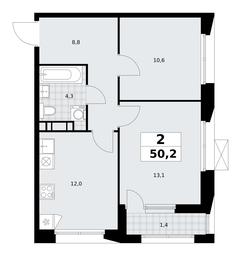 1-BD Apartment Sale, 50.2 sq. m. at Buninskie Kvartaly, Akademika Semyonova Street, 22, Moscow, Russia #4