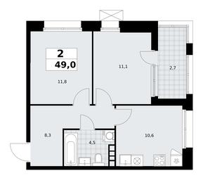 1-BD Apartment Sale, 49平方米 at Buninskie Kvartaly, Akademika Semyonova Street, 22, Moscow, Russia #3 1-BD Apartment Sale, 49平方米 at Buninskie Kvartaly, Akademika Semyonova Street, 22, Moscow, Russia #3