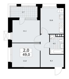 1-BD Apartment Sale, 49平方米 at Buninskie Kvartaly, Akademika Semyonova Street, 22, Moscow, Russia #2 1-BD Apartment Sale, 49平方米 at Buninskie Kvartaly, Akademika Semyonova Street, 22, Moscow, Russia #2