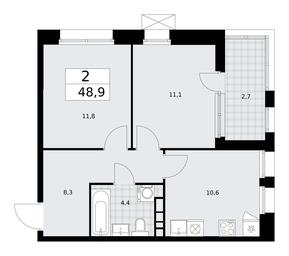 1-BD Apartment Sale, 48.9平方米 at Buninskie Kvartaly, Akademika Semyonova Street, 22, Moscow, Russia #2 1-BD Apartment Sale, 48.9平方米 at Buninskie Kvartaly, Akademika Semyonova Street, 22, Moscow, Russia #2