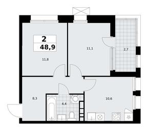 1-BD Apartment Sale, 48.9平方米 at Buninskie Kvartaly, Akademika Semyonova Street, 22, Moscow, Russia #3 1-BD Apartment Sale, 48.9平方米 at Buninskie Kvartaly, Akademika Semyonova Street, 22, Moscow, Russia #3