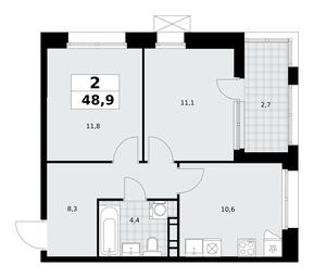 1-BD Apartment Sale, 48.9 sq. m. at Buninskie Kvartaly, Akademika Semyonova Street, 22, Moscow, Russia #4