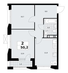 1-BD Apartment Sale, 50.2平方米 at Buninskie Kvartaly, Akademika Semyonova Street, 22, Moscow, Russia #3 1-BD Apartment Sale, 50.2平方米 at Buninskie Kvartaly, Akademika Semyonova Street, 22, Moscow, Russia #3