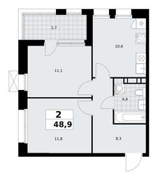 1-BD Apartment Sale, 48.9平方米 at Buninskie Kvartaly, Akademika Semyonova Street, 22, Moscow, Russia #3 1-BD Apartment Sale, 48.9平方米 at Buninskie Kvartaly, Akademika Semyonova Street, 22, Moscow, Russia #3