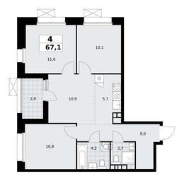 3-BD Apartment Sale, 67.1平方米 at Buninskie Kvartaly, Akademika Semyonova Street, 22, Moscow, Russia #3 3-BD Apartment Sale, 67.1平方米 at Buninskie Kvartaly, Akademika Semyonova Street, 22, Moscow, Russia #3