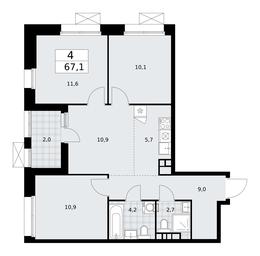 3-BD Apartment Sale, 67.1平方米 at Buninskie Kvartaly, Akademika Semyonova Street, 22, Moscow, Russia #2 3-BD Apartment Sale, 67.1平方米 at Buninskie Kvartaly, Akademika Semyonova Street, 22, Moscow, Russia #2