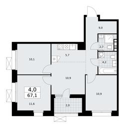 3-BD Apartment Sale, 67.1平方米 at Buninskie Kvartaly, Akademika Semyonova Street, 22, Moscow, Russia #2 3-BD Apartment Sale, 67.1平方米 at Buninskie Kvartaly, Akademika Semyonova Street, 22, Moscow, Russia #2