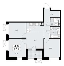 3-BD Apartment Sale, 67.1平方米 at Buninskie Kvartaly, Akademika Semyonova Street, 22, Moscow, Russia #2 3-BD Apartment Sale, 67.1平方米 at Buninskie Kvartaly, Akademika Semyonova Street, 22, Moscow, Russia #2