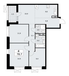 3-BD Apartment Sale, 78.7平方米 at Buninskie Kvartaly, Akademika Semyonova Street, 22, Moscow, Russia #2 3-BD Apartment Sale, 78.7平方米 at Buninskie Kvartaly, Akademika Semyonova Street, 22, Moscow, Russia #2