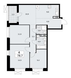 3-BD Apartment Sale, 78.7平方米 at Buninskie Kvartaly, Akademika Semyonova Street, 22, Moscow, Russia #2 3-BD Apartment Sale, 78.7平方米 at Buninskie Kvartaly, Akademika Semyonova Street, 22, Moscow, Russia #2