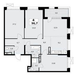 3-BD Apartment Sale, 96.7 sq. m. at Buninskie Kvartaly, Akademika Semyonova Street, 22, Moscow, Russia #3 3-BD Apartment Sale, 96.7 sq. m. at Buninskie Kvartaly, Akademika Semyonova Street, 22, Moscow, Russia #3