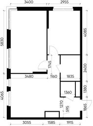 2-BD Apartment Sale, 63平方米 at Pervyi Moskovskiy, ulitsa Bianki, 1, Moskovskiy, Moscow, Russia #3