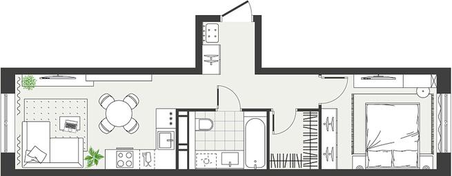 1-BD Apartment Sale, 37.7 sq. m. at Eko Bunino, prospekt Kuprina, 34к1, Sosenskoye Settlement, Moscow, Russia #2 1-BD Apartment Sale, 37.7 sq. m. at Eko Bunino, prospekt Kuprina, 34к1, Sosenskoye Settlement, Moscow, Russia #2