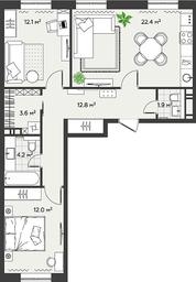 2-BD Apartment Sale, 69 sq. m. at Eko Bunino, prospekt Kuprina, 34к1, Sosenskoye Settlement, Moscow, Russia #2 2-BD Apartment Sale, 69 sq. m. at Eko Bunino, prospekt Kuprina, 34к1, Sosenskoye Settlement, Moscow, Russia #2
