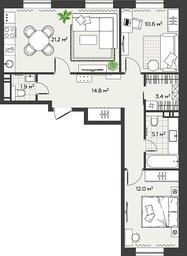 Продажа 2-комн. квартиры, 69 м² в ЖК «Эко Бунино», проспект Куприна, 34к1, поселение Сосенское, Москва, Россия #2