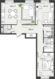 2-BD Apartment Sale, 69 sq. m. at Eko Bunino, prospekt Kuprina, 34к1, Sosenskoye Settlement, Moscow, Russia #2 2-BD Apartment Sale, 69 sq. m. at Eko Bunino, prospekt Kuprina, 34к1, Sosenskoye Settlement, Moscow, Russia #2
