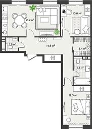 2-BD Apartment Sale, 69 sq. m. at Eko Bunino, prospekt Kuprina, 34к1, Sosenskoye Settlement, Moscow, Russia #2 2-BD Apartment Sale, 69 sq. m. at Eko Bunino, prospekt Kuprina, 34к1, Sosenskoye Settlement, Moscow, Russia #2