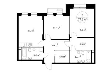 2-BD Apartment Sale, 77.6 sq. m. at Rezidentsii Skolkovo, Kashtanovaya ulitsa, 1, rabochiy posyolok Zarechye, Odintsovskiy City District, Moscow Region, Russia #2 2-BD Apartment Sale, 77.6 sq. m. at Rezidentsii Skolkovo, Kashtanovaya ulitsa, 1, rabochiy posyolok Zarechye, Odintsovskiy City District, Moscow Region, Russia #2