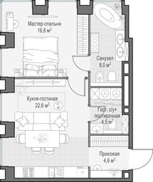 1-BD Apartment Sale, 56.6 sq. m. at Life Time, Sergeya Makeyeva Street, вл11/9с1-10, Moscow, Russia #2 1-BD Apartment Sale, 56.6 sq. m. at Life Time, Sergeya Makeyeva Street, вл11/9с1-10, Moscow, Russia #2