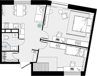 1-BD Apartment Sale, 58.59 sq. m. at Tsvetochnye Polyany City, kvartal № 165, Filimonkovskoye Municipal Formation, Moscow, Russia #3 1-BD Apartment Sale, 58.59 sq. m. at Tsvetochnye Polyany City, kvartal № 165, Filimonkovskoye Municipal Formation, Moscow, Russia #3