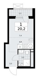 Apartment Sale, 20.2平方米 at Prokshino, Prokshino Residential Complex, Sosenskoye Settlement, Moscow, Russia #2