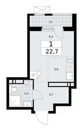 Apartment Sale, 22.7平方米 at Prokshino, Prokshino Residential Complex, Sosenskoye Settlement, Moscow, Russia #2 Apartment Sale, 22.7平方米 at Prokshino, Prokshino Residential Complex, Sosenskoye Settlement, Moscow, Russia #2