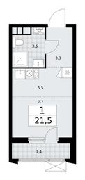Apartment Sale, 21.5平方米 at Prokshino, Prokshino Residential Complex, Sosenskoye Settlement, Moscow, Russia #2 Apartment Sale, 21.5平方米 at Prokshino, Prokshino Residential Complex, Sosenskoye Settlement, Moscow, Russia #2