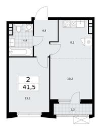 1-BD Apartment Sale, 41.5平方米 at Prokshino, Prokshino Residential Complex, Sosenskoye Settlement, Moscow, Russia #3 1-BD Apartment Sale, 41.5平方米 at Prokshino, Prokshino Residential Complex, Sosenskoye Settlement, Moscow, Russia #3