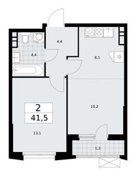 1-BD Apartment Sale, 41.5平方米 at Prokshino, Prokshino Residential Complex, Sosenskoye Settlement, Moscow, Russia #3 1-BD Apartment Sale, 41.5平方米 at Prokshino, Prokshino Residential Complex, Sosenskoye Settlement, Moscow, Russia #3