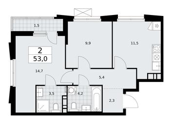 1-BD Apartment Sale, 53平方米 at Prokshino, Prokshino Residential Complex, Sosenskoye Settlement, Moscow, Russia #2 1-BD Apartment Sale, 53平方米 at Prokshino, Prokshino Residential Complex, Sosenskoye Settlement, Moscow, Russia #2