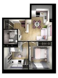 1-BD Apartment Sale, 40.78 sq. m. at Tsvetochnye Polyany City, kvartal № 165, Filimonkovskoye Municipal Formation, Moscow, Russia #4