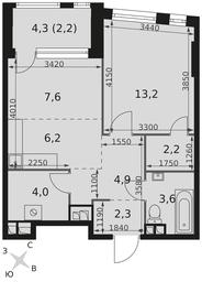 1-BD Apartment Sale, 46.2 sq. m. at Rotterdam, Varshavskoye Highway, 37Ак1с2, Moscow, Russia #4