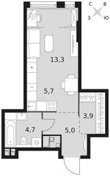 Apartment Sale, 32.6 sq. m. at Rotterdam, Varshavskoye Highway, 37Ак1с2, Moscow, Russia #3
