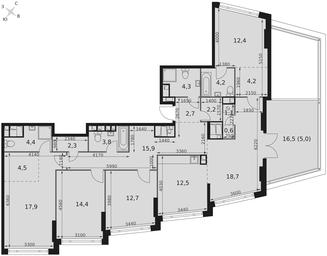 5-BD Apartment Sale, 143.8 sq. m. at Rotterdam, Varshavskoye Highway, 37Ак1с2, Moscow, Russia #4