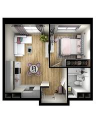 1-BD Apartment Sale, 36.52 sq. m. at Tsvetochnye Polyany City, kvartal № 165, Filimonkovskoye Municipal Formation, Moscow, Russia #3