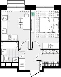 Apartment Sale, 32.58平方米 at Tsvetochnye Polyany City, kvartal № 165, Filimonkovskoye Municipal Formation, Moscow, Russia #2 Apartment Sale, 32.58平方米 at Tsvetochnye Polyany City, kvartal № 165, Filimonkovskoye Municipal Formation, Moscow, Russia #2
