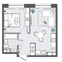 1-BD Apartment Sale, 36.08 sq. m. at Tsvetochnye Polyany City, kvartal № 165, Filimonkovskoye Municipal Formation, Moscow, Russia #2