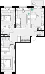 2-BD Apartment Sale, 75.2平方米 at Tsvetochnye Poliany, kvartal № 23, Filimonkovskoye Municipal Formation, Moscow, Russia #3 2-BD Apartment Sale, 75.2平方米 at Tsvetochnye Poliany, kvartal № 23, Filimonkovskoye Municipal Formation, Moscow, Russia #3