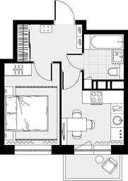 Apartment Sale, 27.8平方米 at Tsvetochnye Poliany, kvartal № 23, Filimonkovskoye Municipal Formation, Moscow, Russia #3 Apartment Sale, 27.8平方米 at Tsvetochnye Poliany, kvartal № 23, Filimonkovskoye Municipal Formation, Moscow, Russia #3
