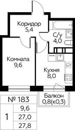 Apartment Sale, 27.8平方米 at Tsvetochnye Poliany, kvartal № 23, Filimonkovskoye Municipal Formation, Moscow, Russia #2 Apartment Sale, 27.8平方米 at Tsvetochnye Poliany, kvartal № 23, Filimonkovskoye Municipal Formation, Moscow, Russia #2