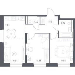 1-BD Apartment Sale, 51.02平方米 at Kvartal Strogino, zhiloy kompleks Kvartal Strogino, Krasnogorsk, Moscow Region, Russia #3 1-BD Apartment Sale, 51.02平方米 at Kvartal Strogino, zhiloy kompleks Kvartal Strogino, Krasnogorsk, Moscow Region, Russia #3