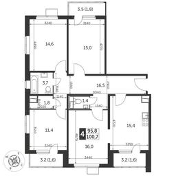 4-BD Apartment Sale, 100.9平方米 at Pervyi Lermontovskiy, zhiloy kompleks 1-y Lermontovskiy, Lyubertsy, Moscow Region, Russia #2 4-BD Apartment Sale, 100.9平方米 at Pervyi Lermontovskiy, zhiloy kompleks 1-y Lermontovskiy, Lyubertsy, Moscow Region, Russia #2