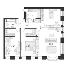3-BD Apartment Sale, 90.4 sq. m. at Aura Belorusskaya, 1st Yamskogo Polya Street, 28с3, Moscow, Russia #4
