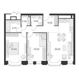 2-BD Apartment Sale, 75.9 sq. m. at Aura Belorusskaya, 1st Yamskogo Polya Street, 28с3, Moscow, Russia #3 2-BD Apartment Sale, 75.9 sq. m. at Aura Belorusskaya, 1st Yamskogo Polya Street, 28с3, Moscow, Russia #3