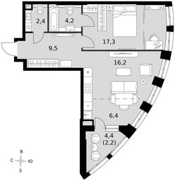 Продажа 1-комн. квартиры, 58,1 м² в ЖК «Сидней Сити (Sydney City)», улица Шеногина, 2, Москва, Россия #3 Продажа 1-комн. квартиры, 58,1 м² в ЖК «Сидней Сити (Sydney City)», улица Шеногина, 2, Москва, Россия #3