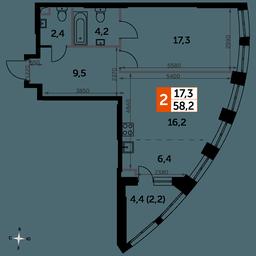 Продажа 1-комн. квартиры, 58,1 м² в ЖК «Сидней Сити (Sydney City)», улица Шеногина, 2, Москва, Россия #2 Продажа 1-комн. квартиры, 58,1 м² в ЖК «Сидней Сити (Sydney City)», улица Шеногина, 2, Москва, Россия #2
