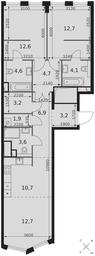 3-BD Apartment Sale, 80.9 sq. m. at Sydney City, Shenogina Street, 2, Moscow, Russia #4