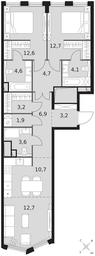 3-BD Apartment Sale, 80.9 sq. m. at Sydney City, Shenogina Street, 2, Moscow, Russia #3 3-BD Apartment Sale, 80.9 sq. m. at Sydney City, Shenogina Street, 2, Moscow, Russia #3